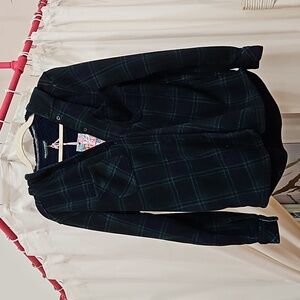Real Tree Green & Navy Plaid Fleece